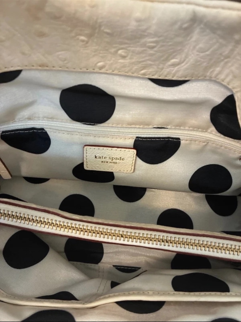 Kate Spade Stevie Hobo Bexley Embossed
Ostrich Leather Color Clotted Cream - Picture 8 of 13